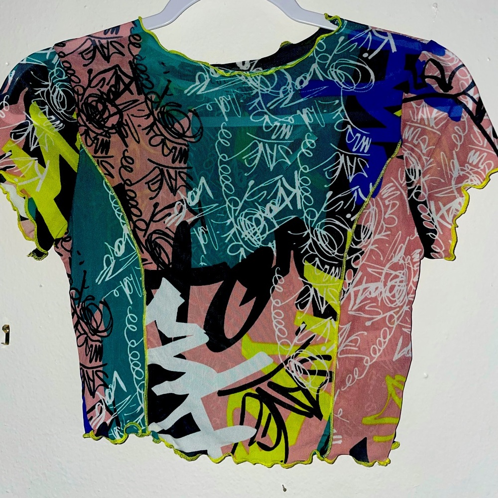 Graffiti crop top